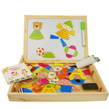 

The new infant child education puzzle wooden toys jigsaw puzzle with a paternity