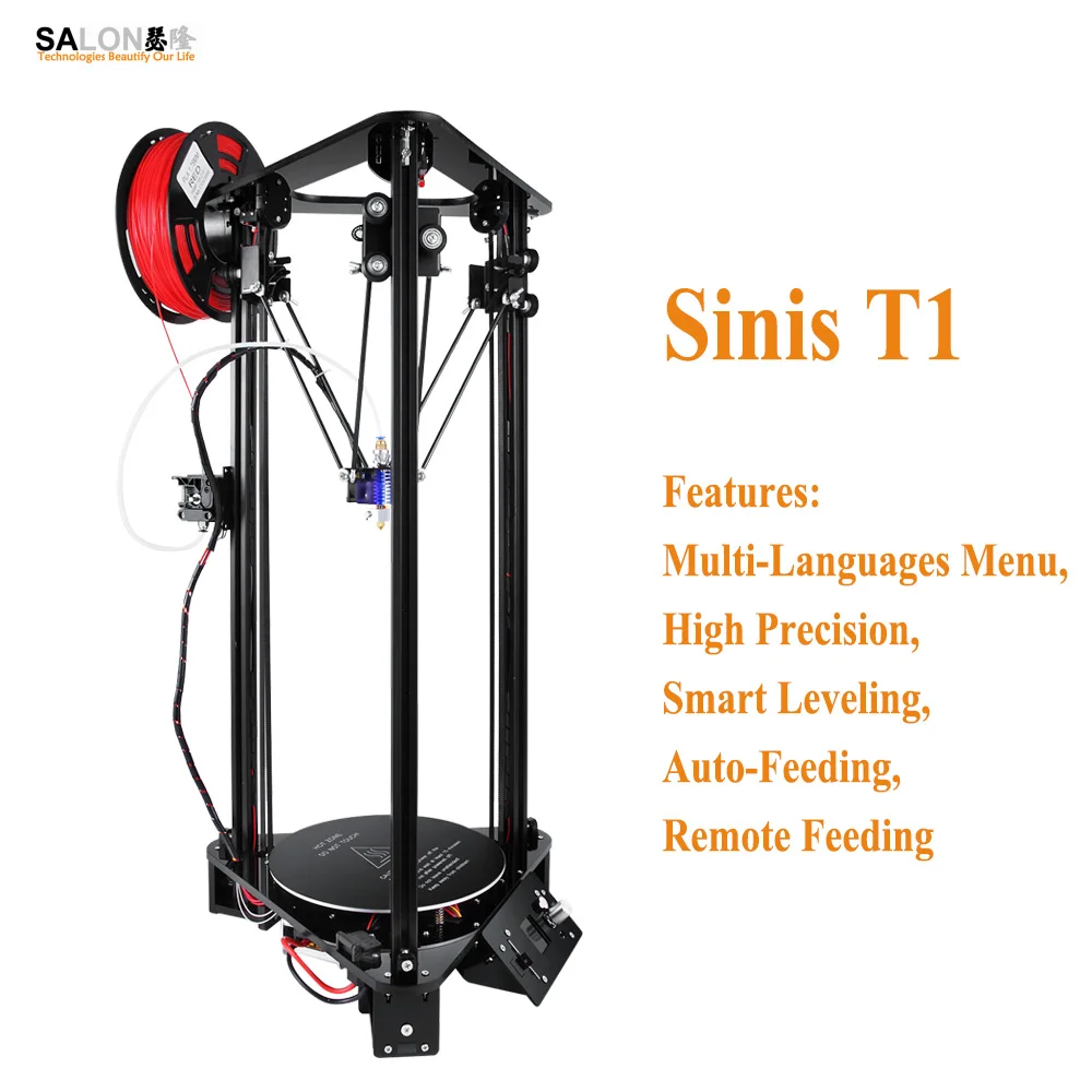 

Sinis T1-LE T1 Multi-language High Precision Dleta 3d Printer Kit 1000MW Laser Engraver Auto-feeding Smart Impressora 3d
