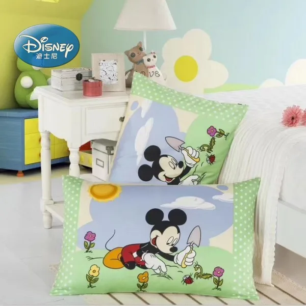 Наволочки disney Lilio Stitch Mc queen, 2 шт., наволочки с рисунком Микки, Минни, принцессы, наволочки, декоративные наволочки 48x74 см - Цвет: green mickey