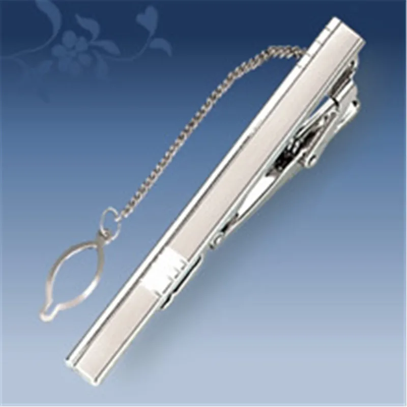 

18 style Fashion Silver Tone Men Bos Stainless Steel Slide Tie Clasp Clips Bar Pins Chain Gift Promotion Wholesale Tie Clips