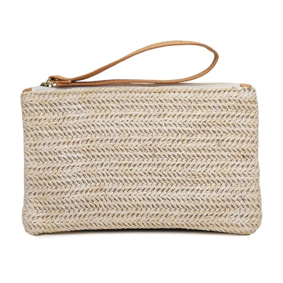 

2019 New wallet straw bag casual woven clutch bag handbag summer beach bag mobile phone pocket