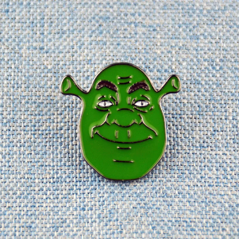 Шрек эмалированная брошь кнопка Badge для рубашки рюкзака|Броши| |