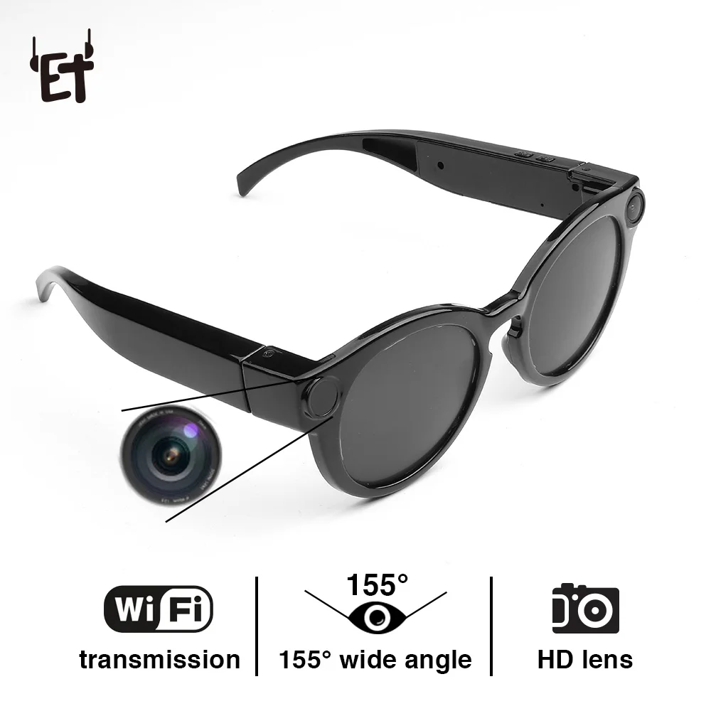 Смарт очки ET K11 с Wi Fi HD камерой видеорегистратором и 1080P солнцезащитные для