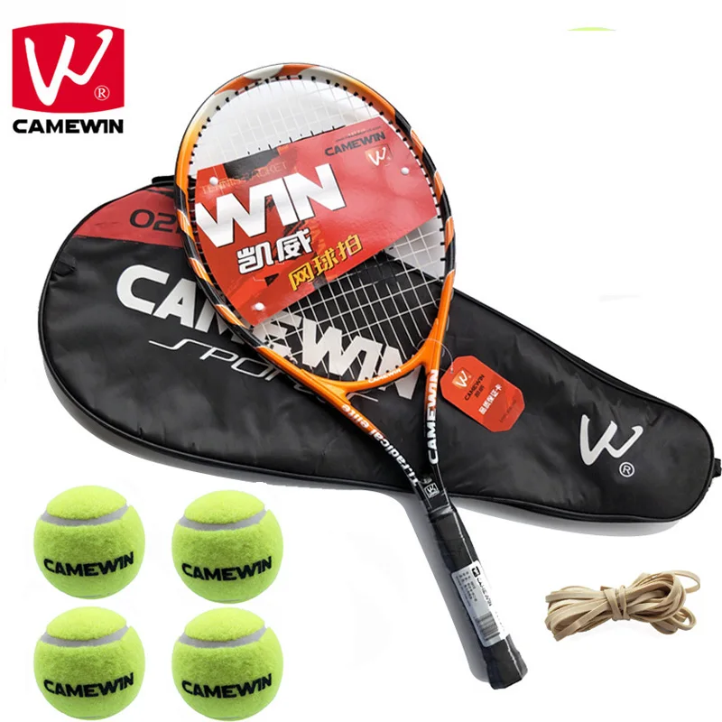 Camewin 1 пара углерода Волокно Теннис ракетки с Теннис сумка+ Теннисные Мячи+ резинкой raquete де Tenis masculino для Для женщин и Для мужчин