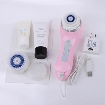 

4 Speed Waterproof Vibration Smart Brush For face Body Adjustable T-TIMER Deep Pore Sonic Cleansing Facial Cleanser SPA massager