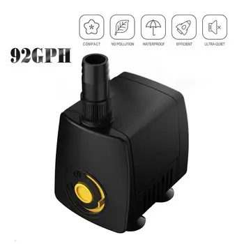 

Nicrew 92 GPH 220V 5W Ultra-quiet Flow Rate Waterproof Pump Mini Submersible Water Pump 1.5m Power Cord For Aquarium Fish Tank