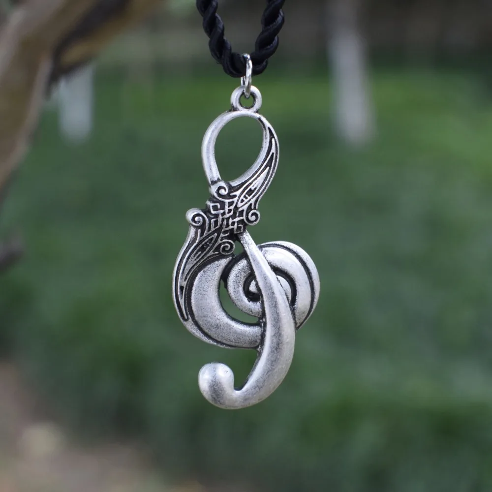 Подвеска в виде музыкального знака Treble Clef ожерелье с логотипом и музыкальной
