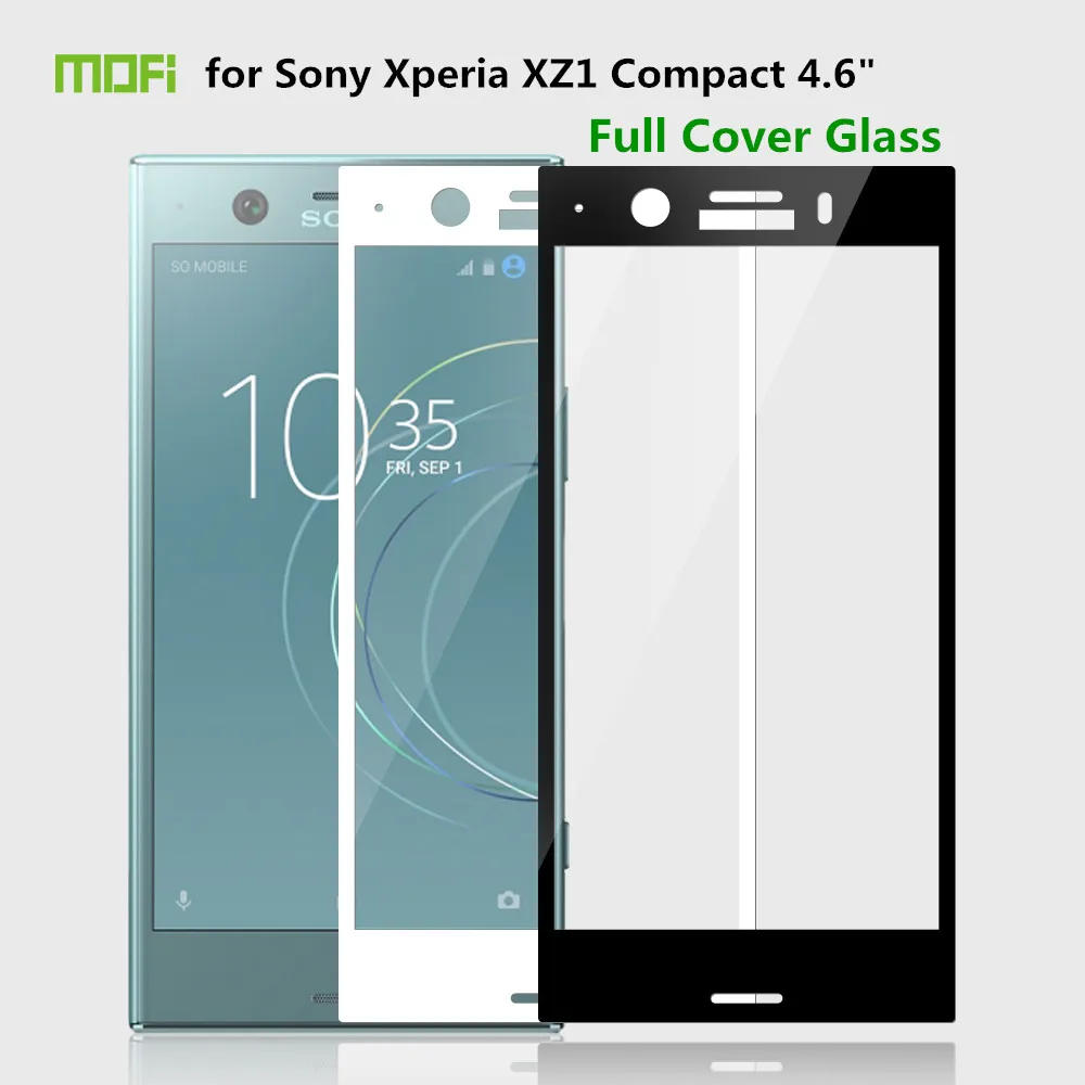 For Sony Xperia XZ1 Compact Glass Tempered Full Cover Protective Film Screen Protector for Sony XZ1 Compact Tempered Glass 4.6