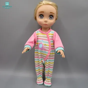 Billige Kleidung Für Puppen Passt 40 Cm Salon Puppen Zubehör Gestreiften Cartoon Einteiliges Kleidung Socken Schuhe