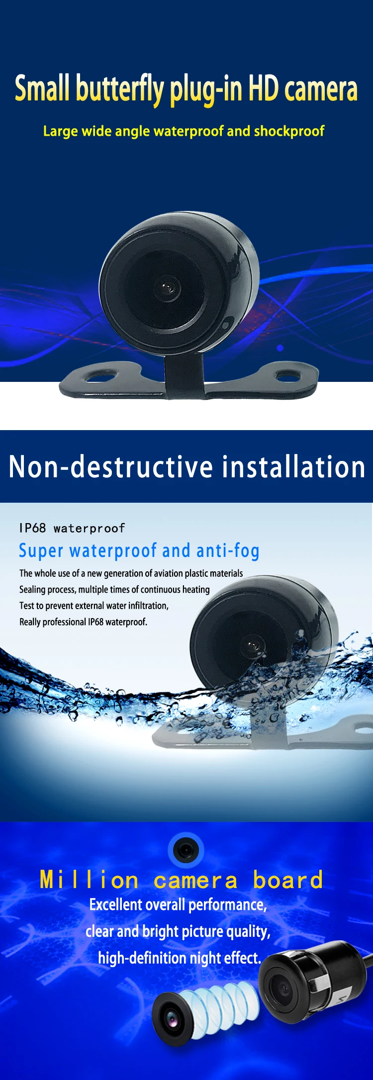 Новый список AHD1080P мегапиксельная Автомобильная камера водонепроницаемый и ударопрочный бетоновоз/Автоцистерна/туристический