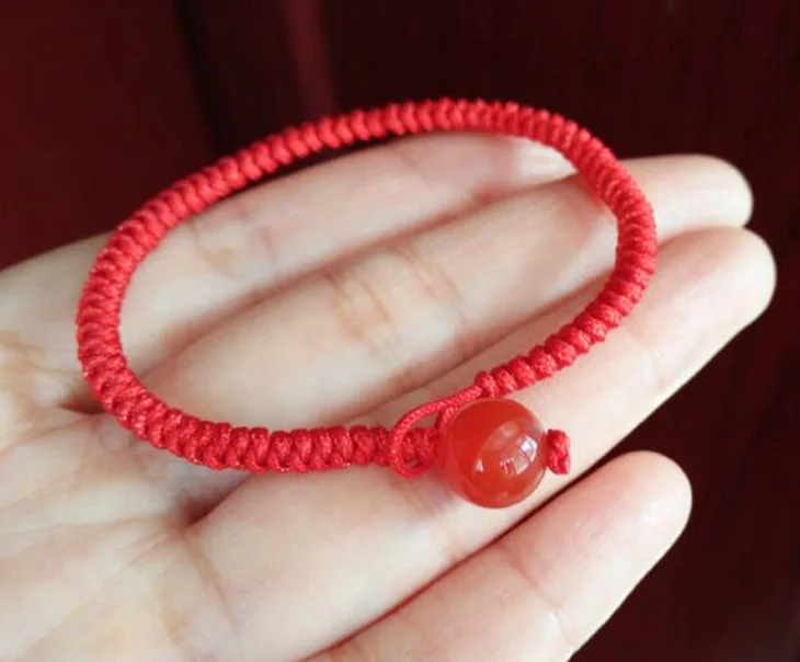 Wholesale Chinese Style Woven Auspicious Red String Red Cord Manual Weaving Men And Women