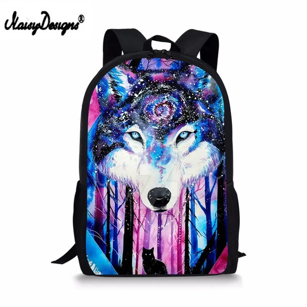 

Galaxy wolf Women's Laptop Backpack Mens Business Notebook Mochila Custom Rucksack 2019 Boys Girls School bag Lady Dropshipping