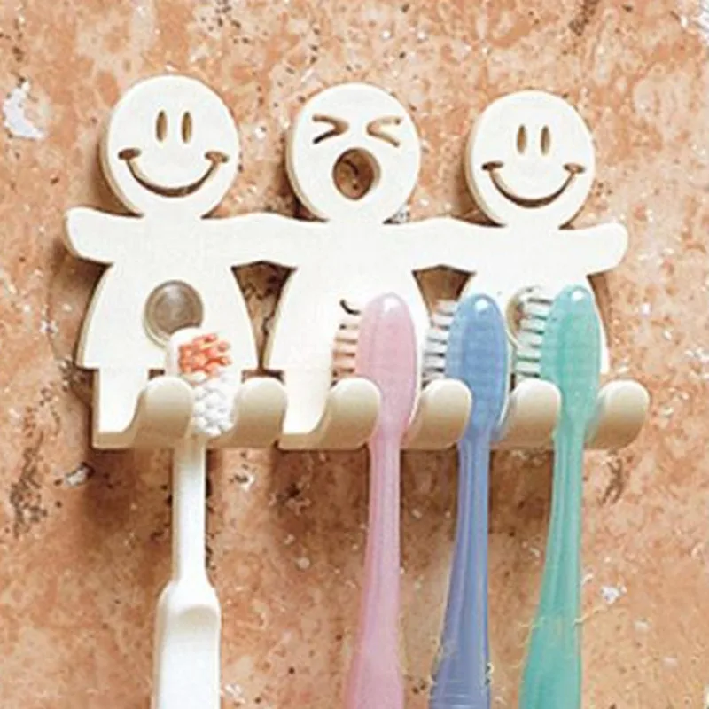 

1pc Cute Toothbrush Holders Hooks with Suction Cup Tooth Brush Holder Bathroom Sucker Toothbrush Holder Dropshipping