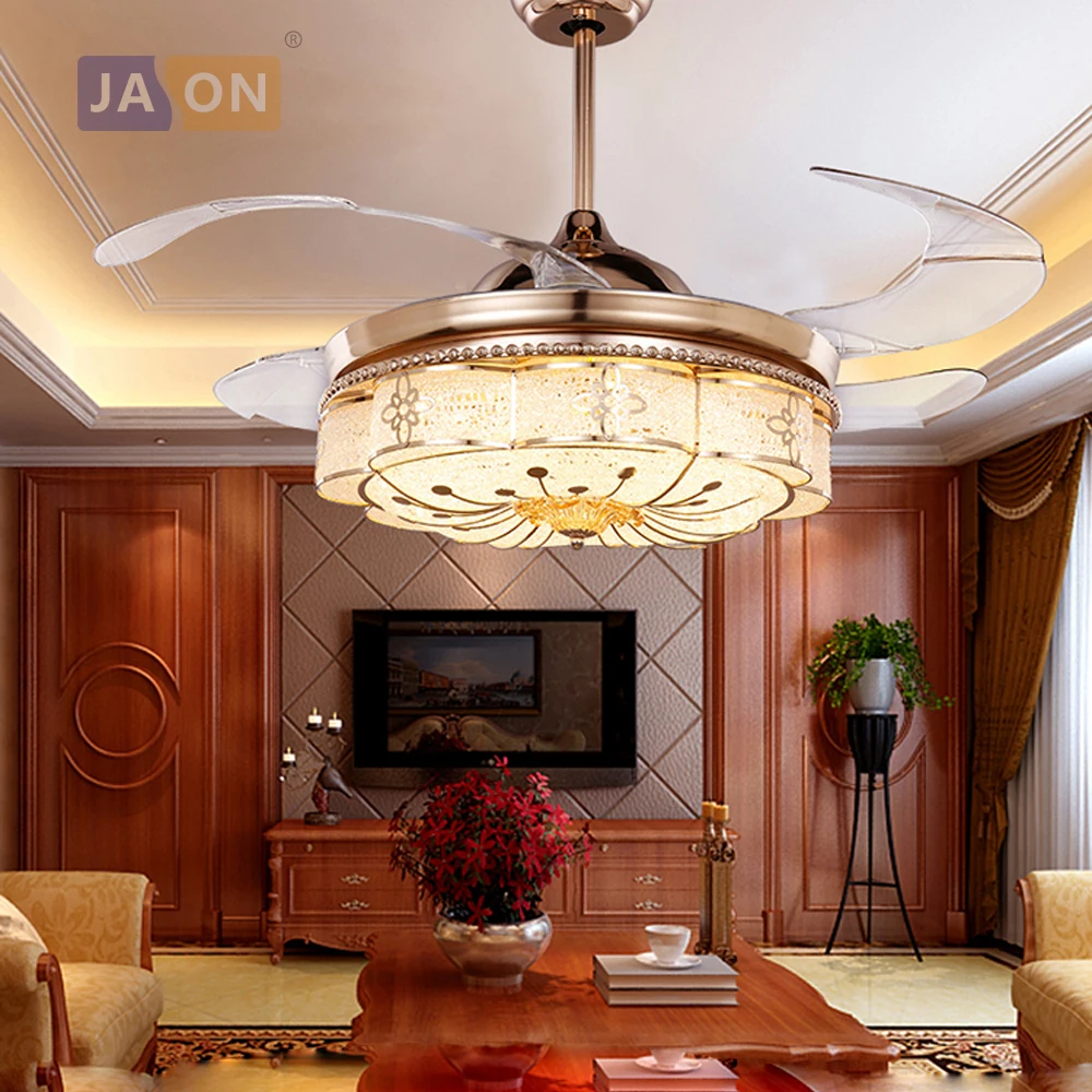 

LED Modern Steel Alloy Acryl ABS Gold Ceiling Fan.LED Lamp.LED Light.Ceiling Lights.LED Ceiling Light.For Foyer Bedroom