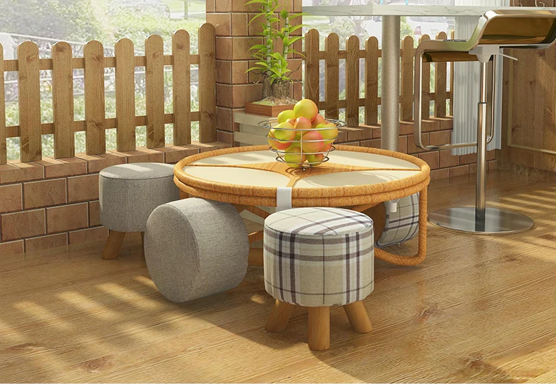 

Villa luxury bar stool Coffee entertainment footstool linen seat retail wholesale free shipping