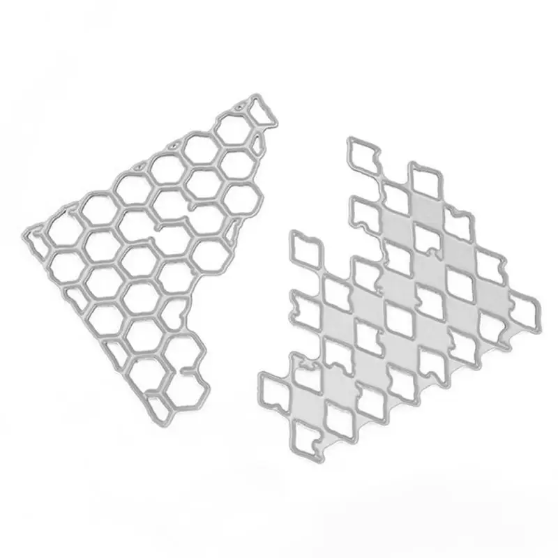 

2pcs DIY Honeycomb Metal Cutting Dies Scrapbooking/Photo Album Embossing Stencils Paper Card Cutter Crafts Decor