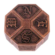 Vintage Metal Puzzle Box Lock Puzzle Toy IQ EQ Mind Brain Teaser Kid Gift 88 YJS Dropship