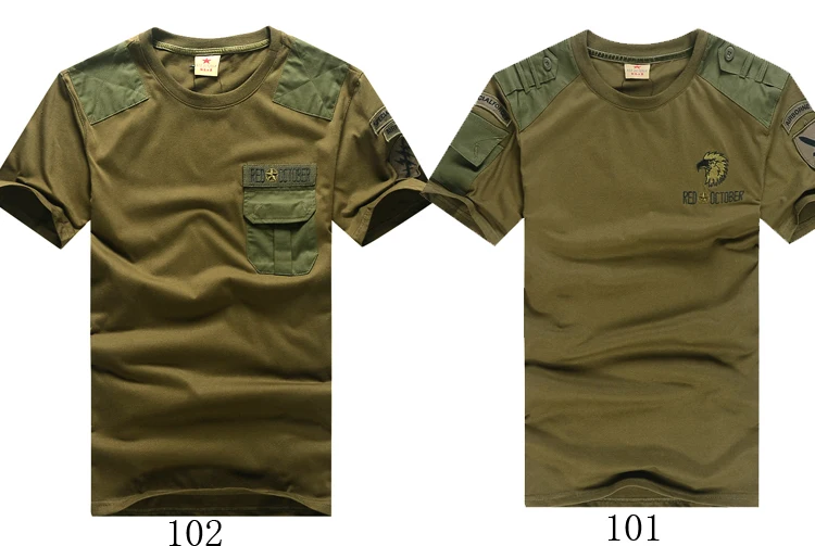 Free Shipping Men's Army Style 101 Airborne division T-shirt 100% Cotton Knitted Short Sleeve T-shirt tops 2 Colors