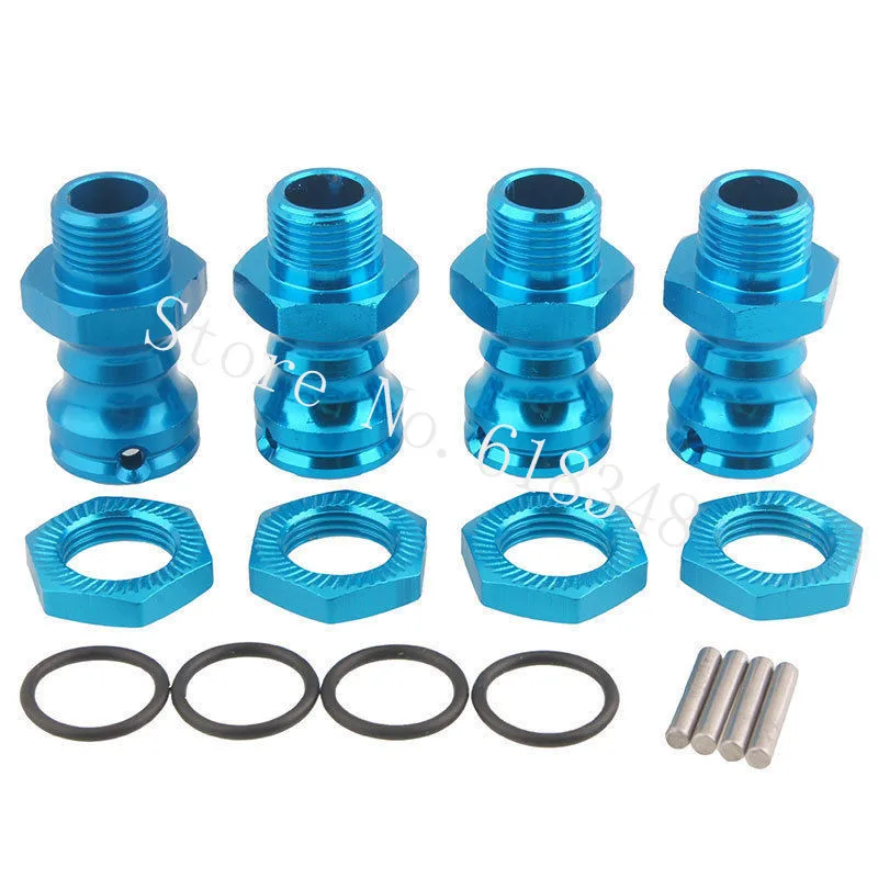 4pcs/lot 1/8th Aluminum Wheel Hex Hubs 17mm 23MM Extension Adapter With