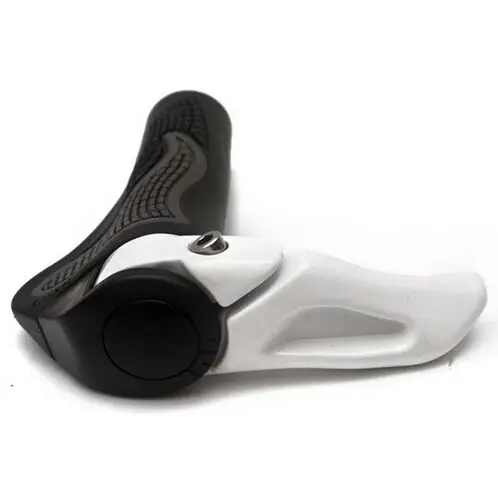 1 пар/уп. рукоятка для велосипеда в форме рога, алюминиевая рукоятка из термопластичной резины, эргономичный инструмент для велосипеда - Цвет: Белый