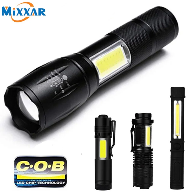 

Dropshipping Pocket COB LED Flashlight Super Bright Waterproof Handheld Flashlights Keychain Portable Emergency Work Light