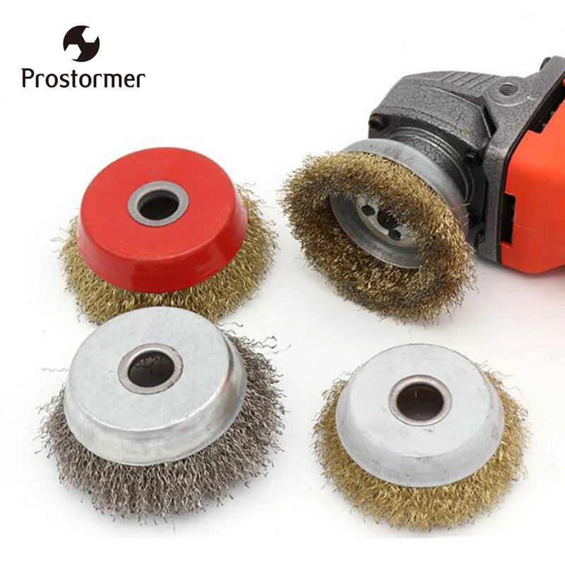 

Prostormer 1pcs Bowl Shape Wire Brush Polish Wheel For M16 Angle Grinder Stainless Steel Polishing Abrasive Tools
