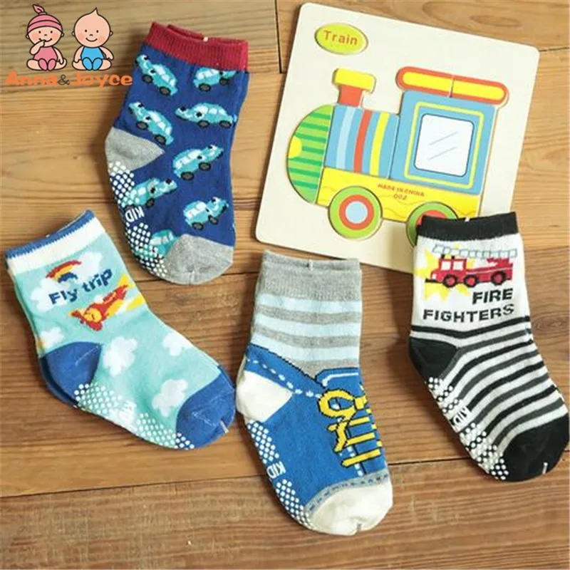 12 пар/лот, хлопковые носки для малышей нескользящие носки-тапочки с резиновой подошвой детские носки с рисунками для малышей от 1 до 3 лет, babyatws0001