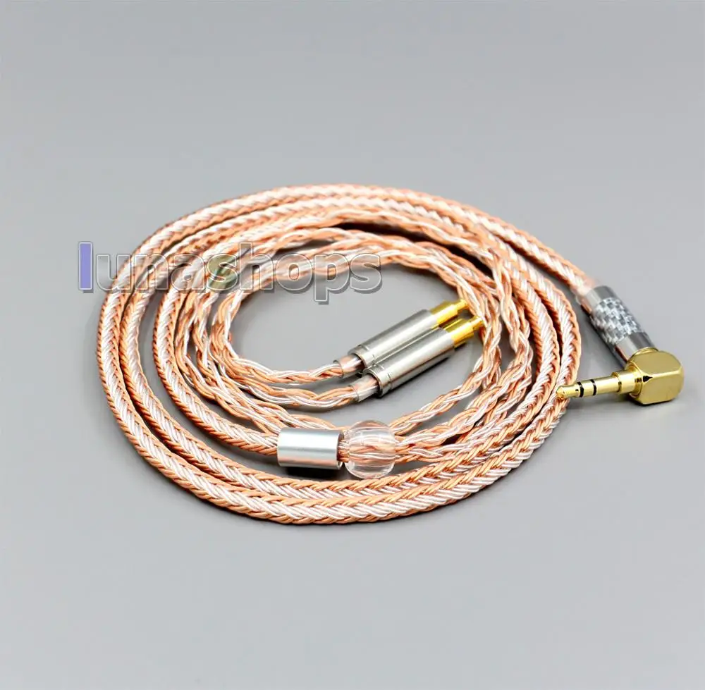 Banhado a Cabo para Audio Núcleos de 3.5 Milímetros Equilibrada 16 Occ Prata Technica Ath-adx5000 Ath-msr7b 770h 990h A2dc Ln006394 2.5 4.4 Xlr