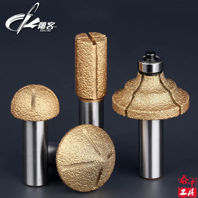 

1Pcs 1/2 SHK Stone Tools Brazing Quartz Diamond Straight Engraving Tools CNC Router Tools Cutting Bits Slotted Blade Stone tool