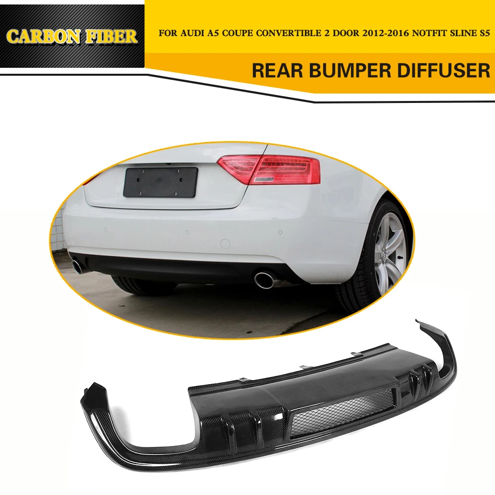 Carbon Fiber Rear Bumper Diffuser Spoiler for Audi A5 Standard 2012