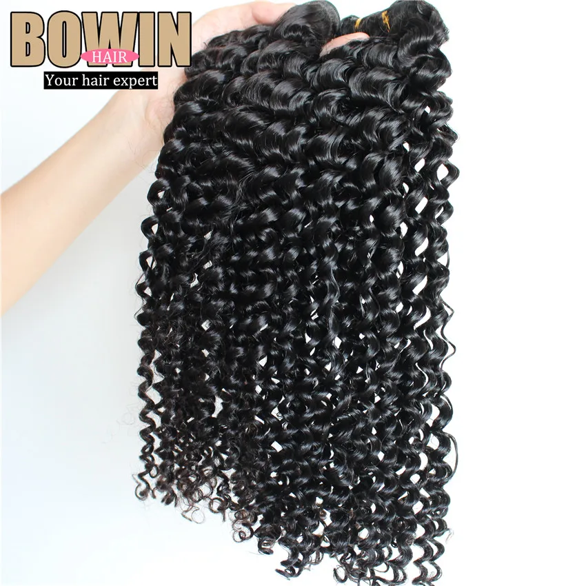 

Grade 7A Malaysian Curly Hair 3pcs lot  Unprocessed Malaysian Kinky Curly Virgin Hair Natural Black Color Human Hair Weaves