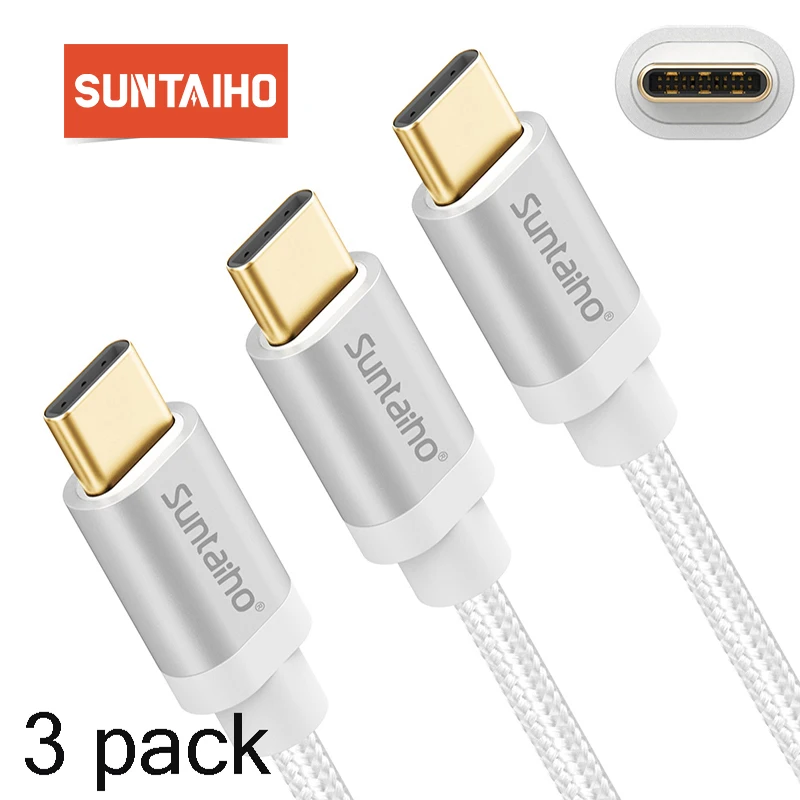 [3 шт. в упаковке] Suntaiho usb c кабель для быстрой зарядки type-c 3,1 pocophone f1 кабель для передачи данных зарядное устройство для телефона для samsung S9 S8 note9 xiomi huawei