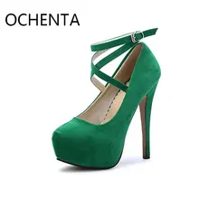 Оригинальный ochenta MENS14-1 женские ботильоны на платформе с ремешком туфли-лодочки шпильках Платье каблук свадебные туфли Обувь на высоком каблуке Женская обувь