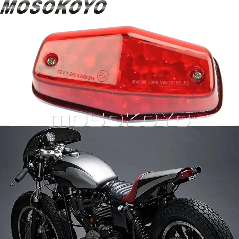 Motorcycle LED Emark Lucas Rear Light Brake Taillight Universal For