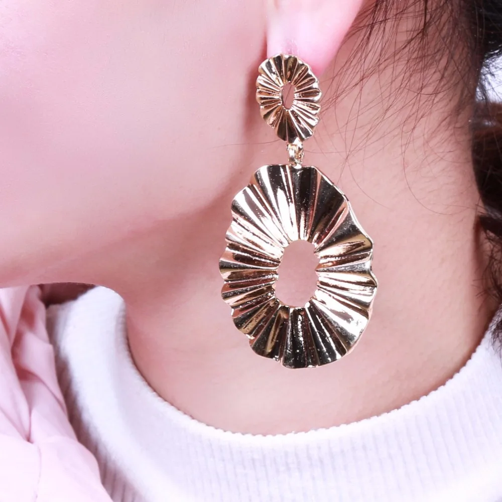 Buy Geomtric Zinc Alloy Big Earrings Women Eardrop