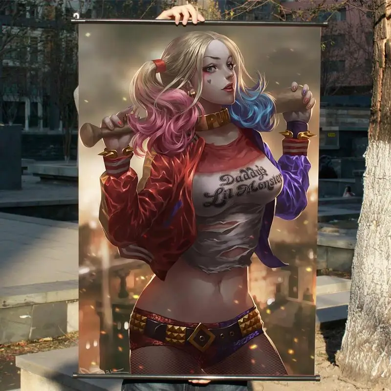 &quotSuicide Squad Little Ugly&quot HD Game Movie Wall Scrolls Poster Bar Cafes Home Decor Banners Hanging Art Waterproof Cloth Decorate | Дом и