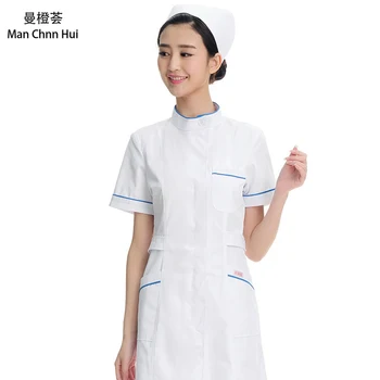 

Women's summer round neck short sleeve Medical Uniforms Beauty Salon Medical Scrub Nurse Uniform Slim fit Dental Clinic clothing