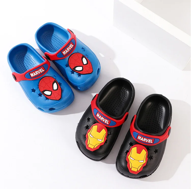 Детские тапочки для мальчиков и девочек; обувь с Минни Софией; нескользящие пляжные тапочки с человеком-пауком для малышей; водонепроницаемая обувь; детские сандалии