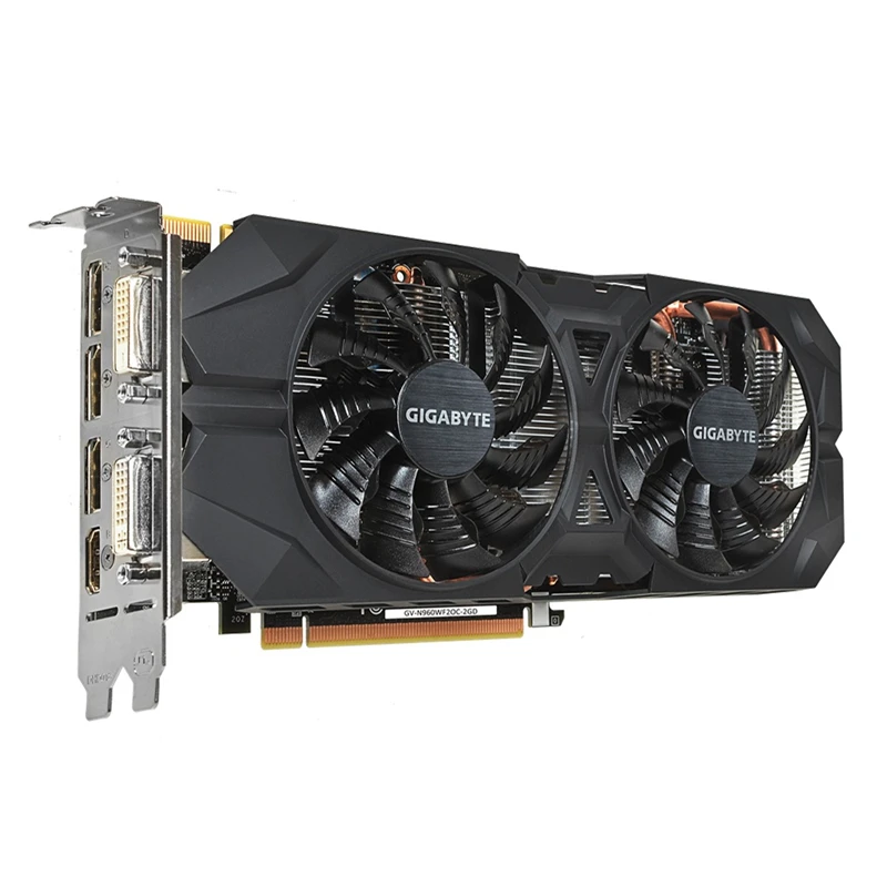 GIGABYTE видеокарты GTX 960 2 Гб 128 бит GDDR5 2GD5 видеокарта для nVIDIA Geforce GTX960 N960WF2OC-2GD Hdmi Dvi карты