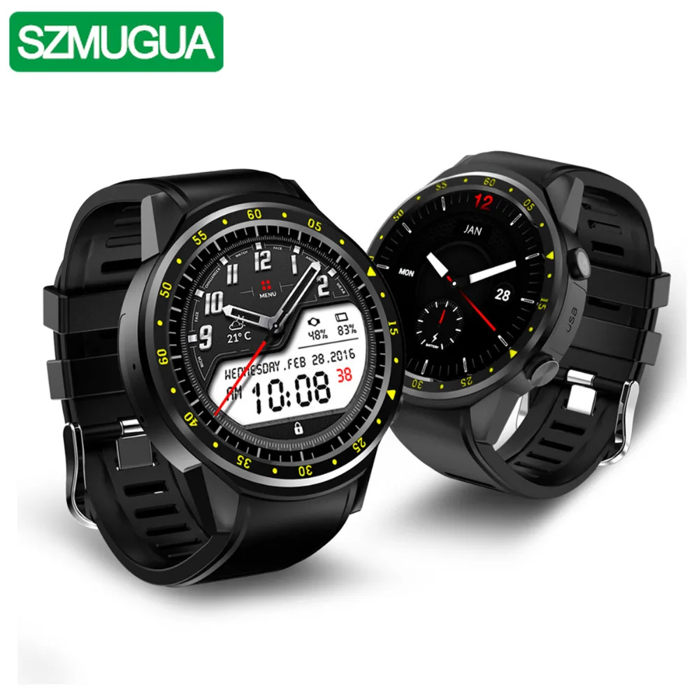 

SZMUGUA F1 Sport Smart Watch 1.2 inch IP Steel Heart Rate Monitor with GPS Camera Bluetooth Smartwatch SIM Card Wristwatch