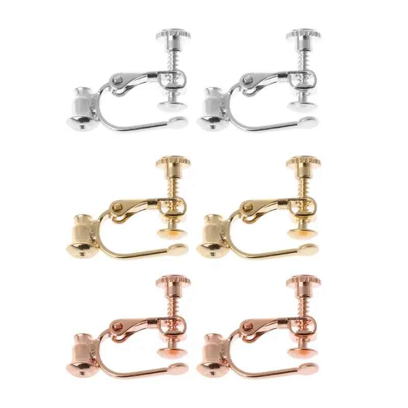 

1 Pair DIY Earring Converters For No-pierced Ears Turn Any Stud Into A Clip-On