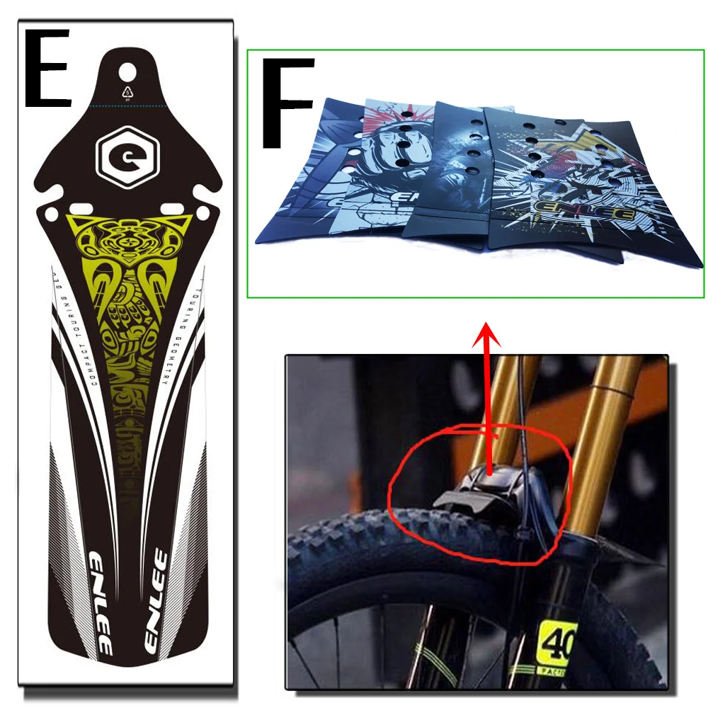 ENLEE Велосипедное крыло MTB крыло велосипед подходит для передней вилки/задний колесный брызговик эндуро брызговик запчасти для велосипеда