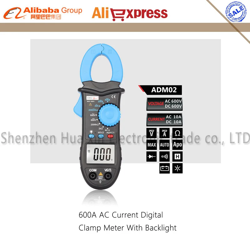 

Bside ACM02 Plus 600A AC Current Digital Clamp Meter with AC/DC Voltage Resistance Capacitance Frequency Temperature measurement