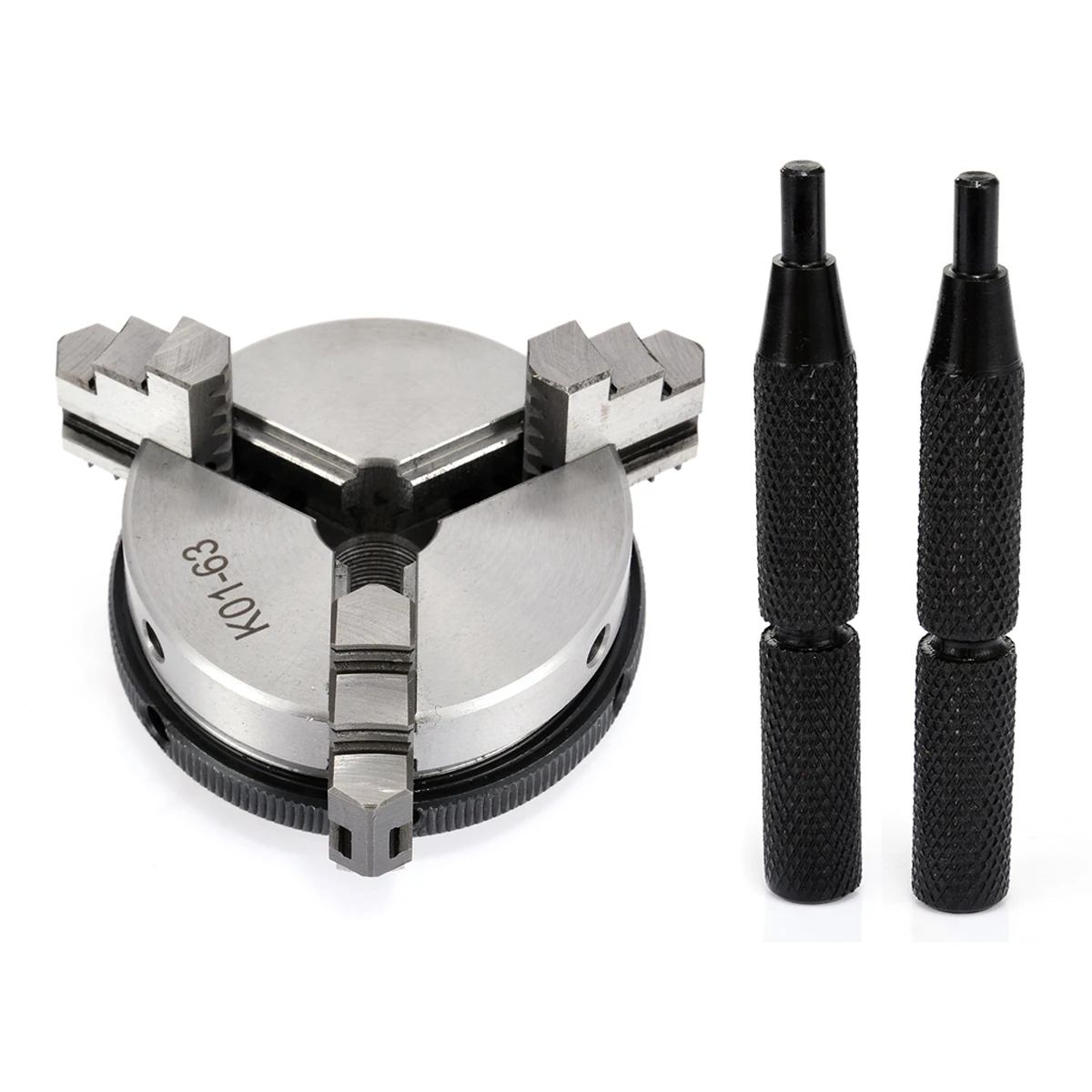 

1pc 63mm 3 Jaw Chuck 2.5 inch Mini Metal Lathe Chucks with 2pcs Lock Rods For Metalworking Machine Accessories Tool