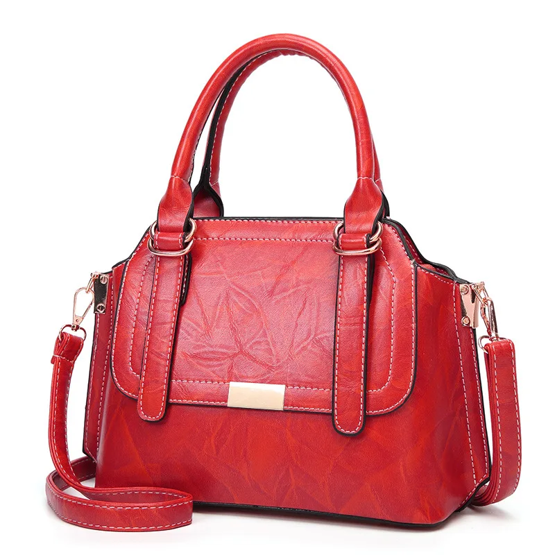 

Luxury Handbags Women Bags Designer 2019 Ladies Fashion Famous Brand Rivet Shoulder Bag Leather High Quality Vintage Boston Bag
