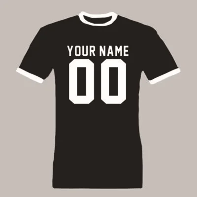 Personalized Name And Number Print Front T-Shirts  Mens TShirt Custom Personal Men's Clothing Tops Tees Shirts Plus Size S-3XL