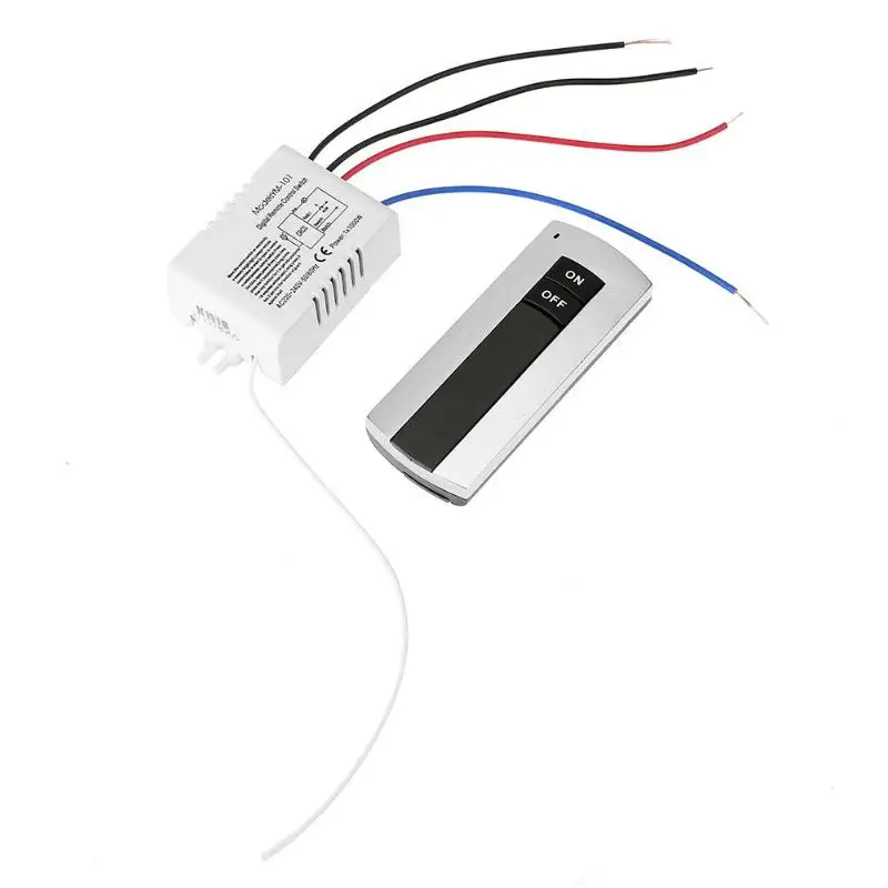  1 Way ON/OFF 220V Wireless Remote Control Switch Digital Remote Control Switch Receiver Transmitter - 32944057439