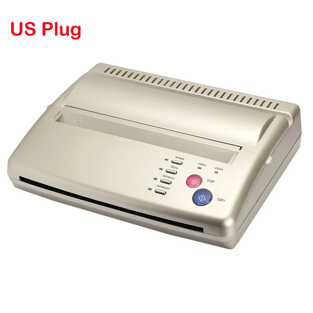 US Plug Тату-машинка, принтер, копировальный трафарет, машина для рисования, термотрафарет, копировальный аппарат для переводная бумага для тату, поставка - Цвет: US Plug