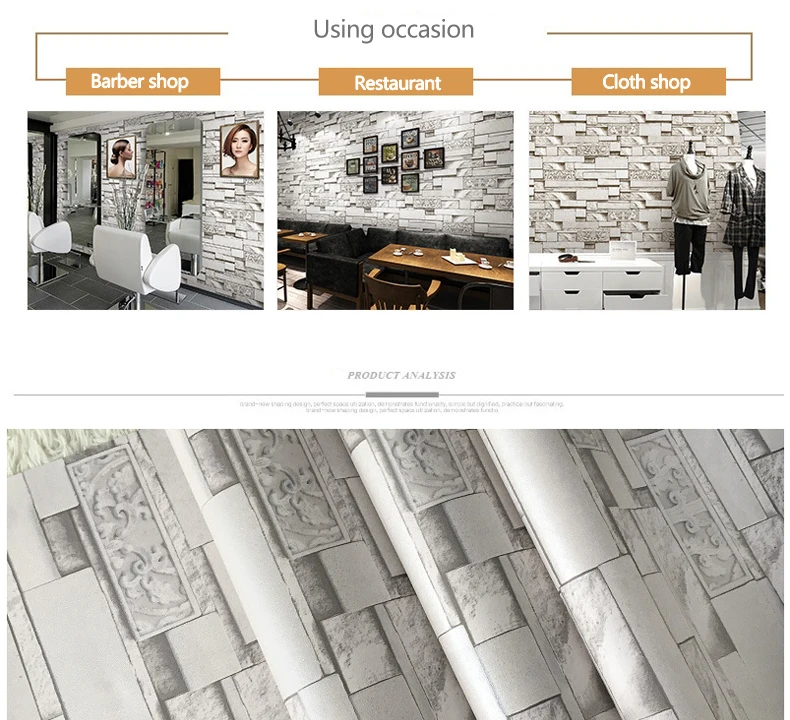 3D винтажная кирпичная текстура стены рулон бумаги домашний Декор ПВХ виниловая настенная бумага камни дизайн гостиной спальни магазин ТВ фон