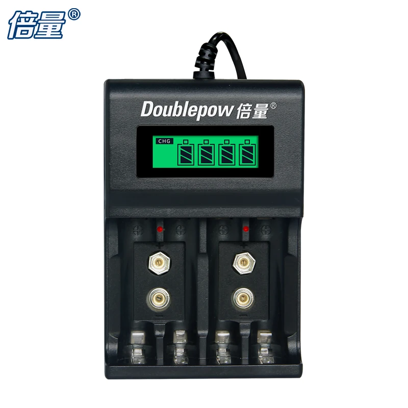 Beste Doublepow 9 V AA AAA oplaadbare batterij oplader LCD smart display lader, snel opladen lader universele lader